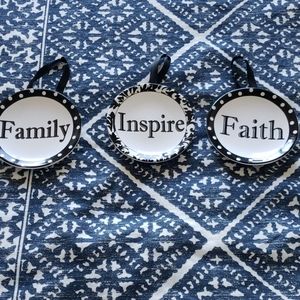3 Mini Wall Plates. Faith Family Inspire. Freew/purchase.